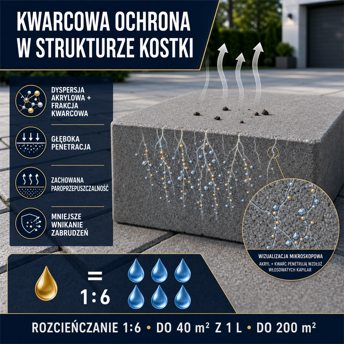 ESANDOL pro line powłoka kwarcowa kostka brukowa