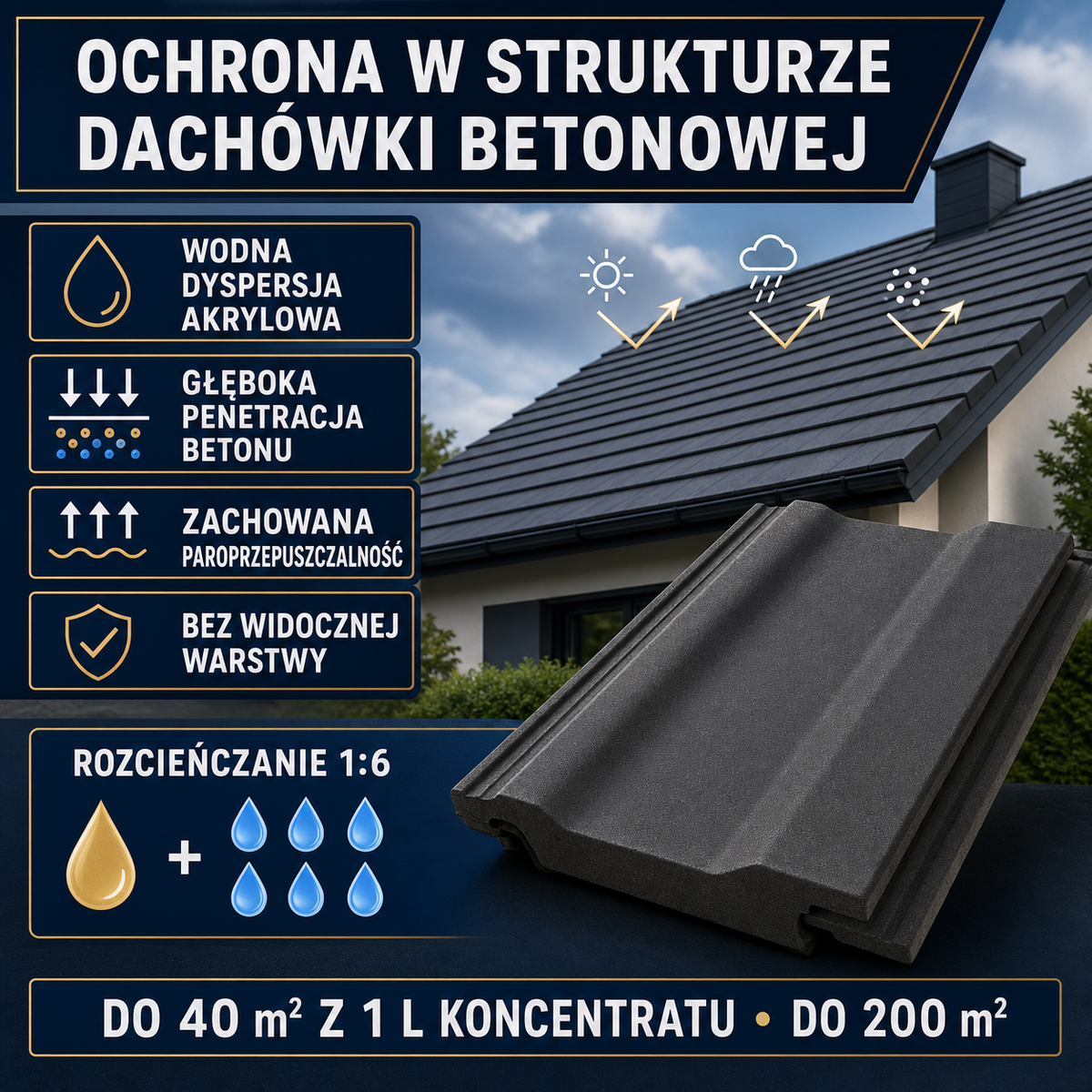 ESANDOL pro line powłoka ochronna dachówka betonowa
