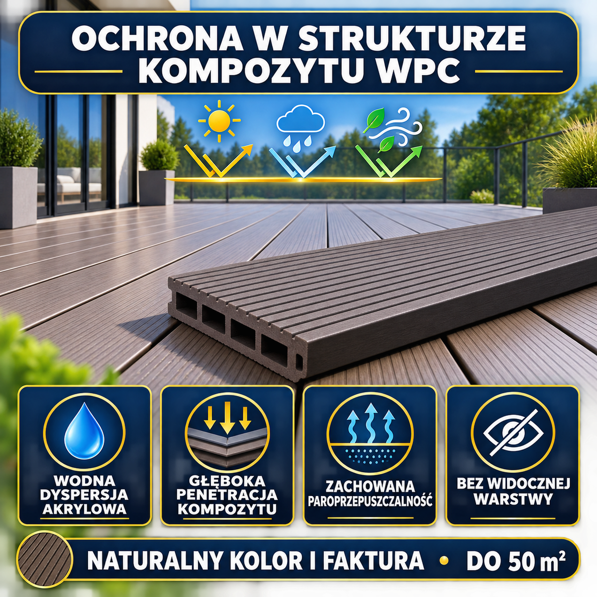 ESANDOL pro line powłoka ochronna deski tarasowe kompozytowe