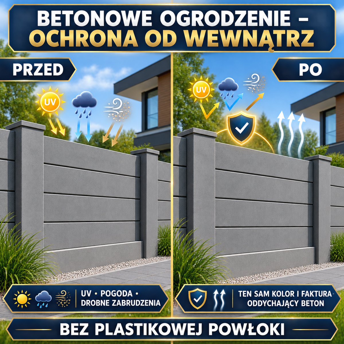 ESANDOL pro line powłoka ochronna ogrodzenie betonowe