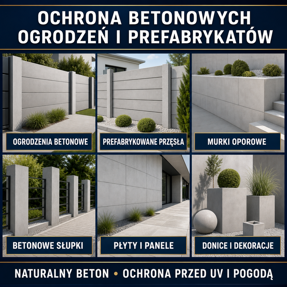 ESANDOL pro line powłoka ochronna ogrodzenie betonowe