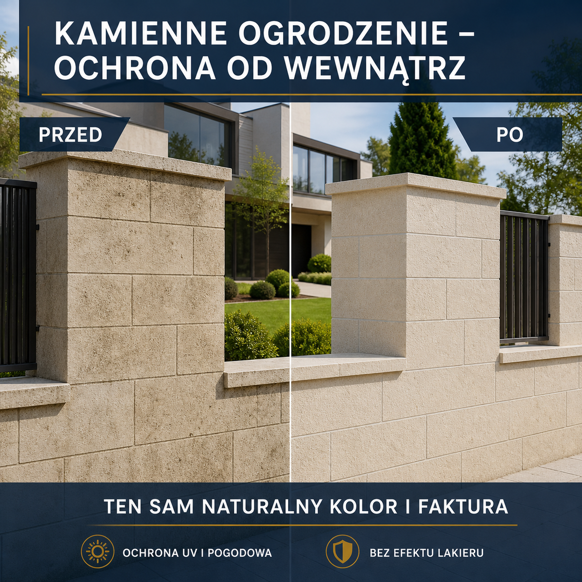 ESANDOL pro line powłoka ochronna ogrodzenie kamienne