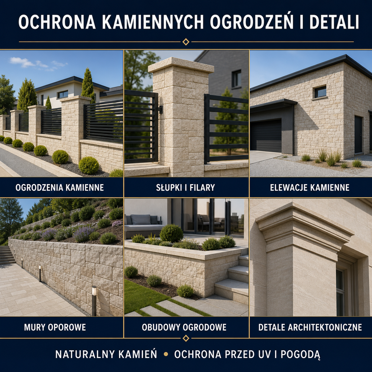 ESANDOL pro line powłoka ochronna ogrodzenie kamienne