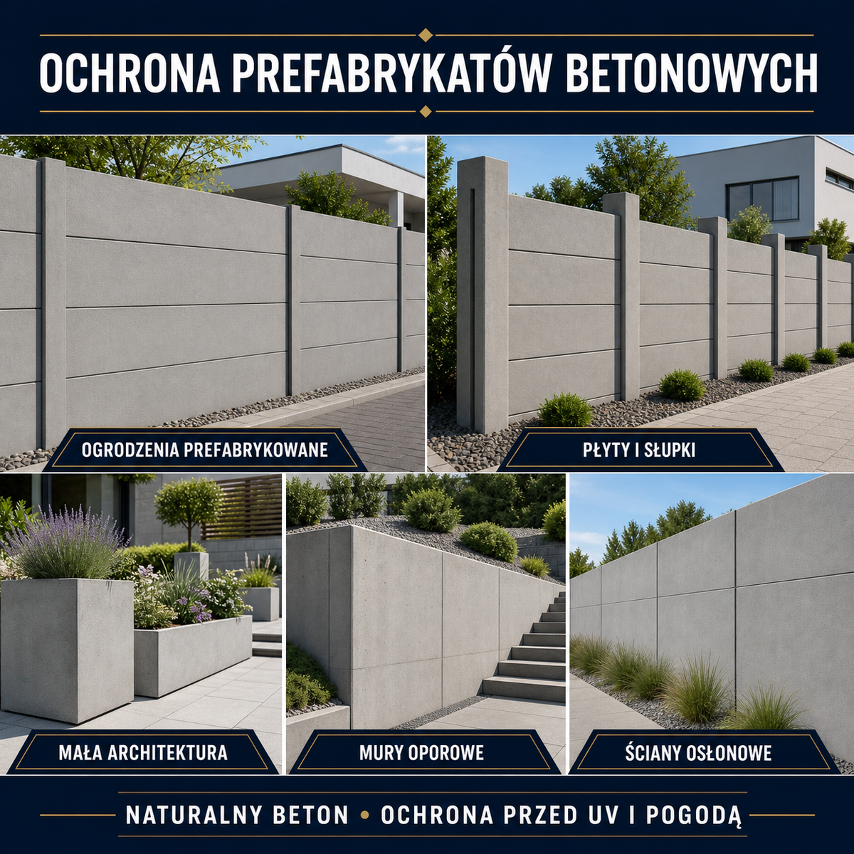 ESANDOL pro line powłoka ochronna ogrodzenie prefabrykowane