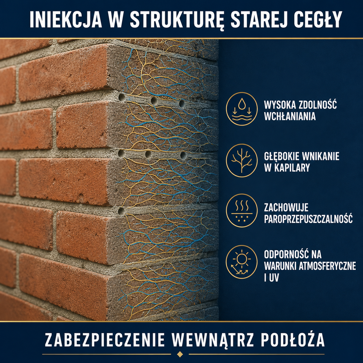 ESANDOL pro line preparat wchłanialny iniekcja starej cegły