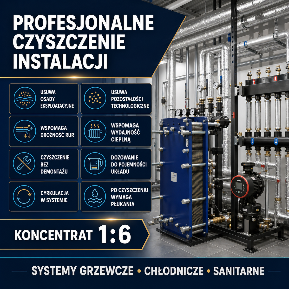 HYDROPROX czyszczenie instalacja ciepłownicza
