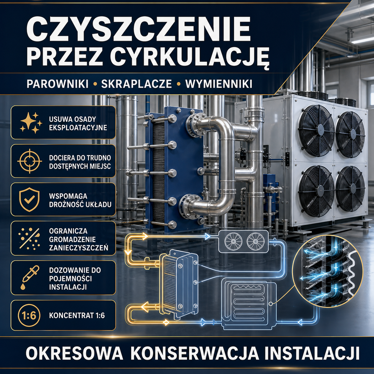 HYDROPROX czyszczenie parowniki i skraplacze