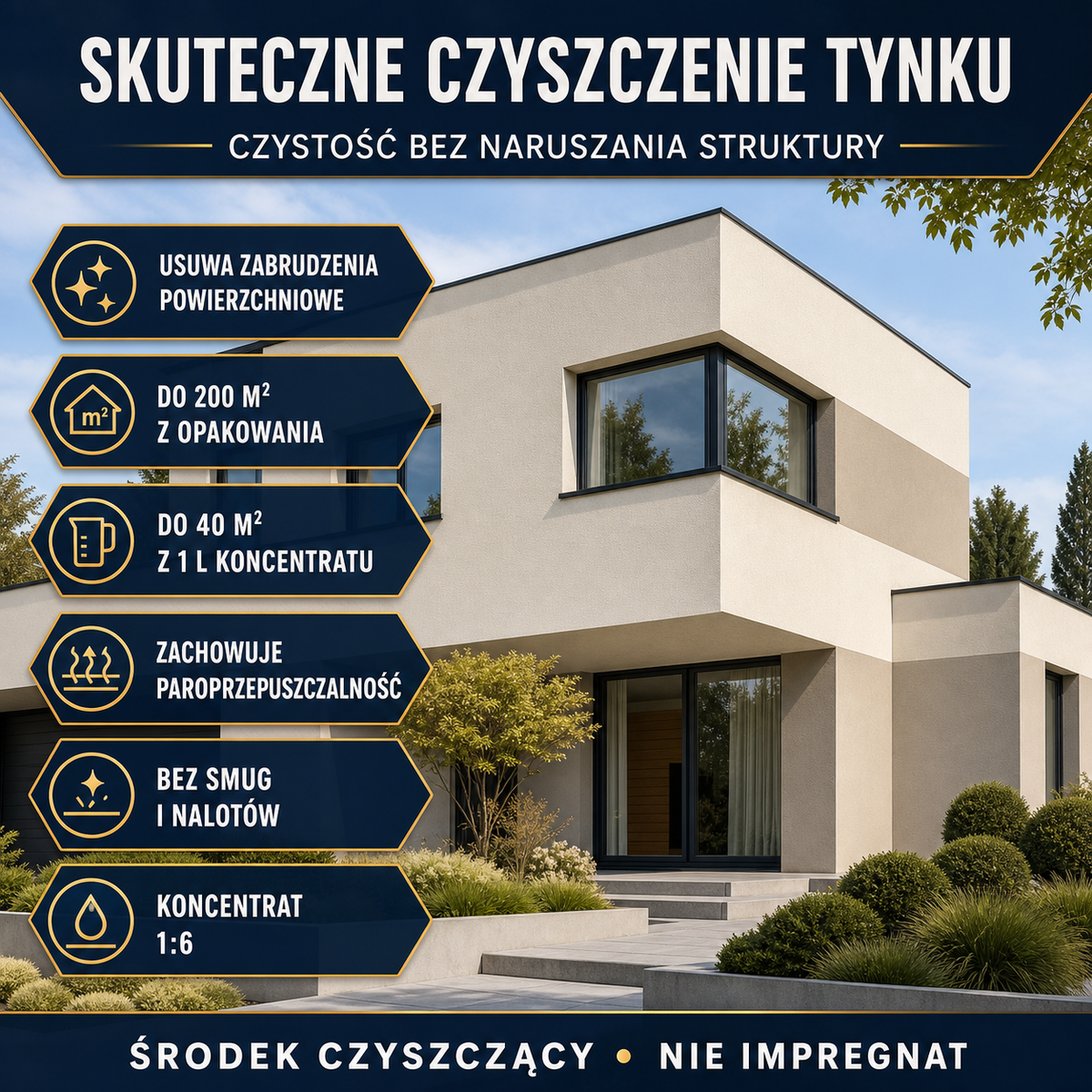 HYDROPROX czyszczenie tynk elewacyjny
