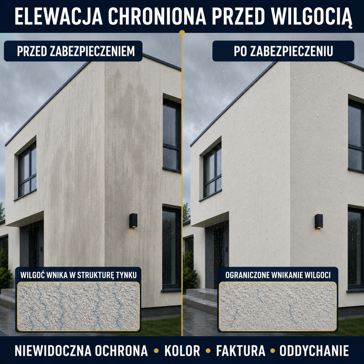 HYDROPROX impregnat przeciwwilgociowy tynk elewacyjny