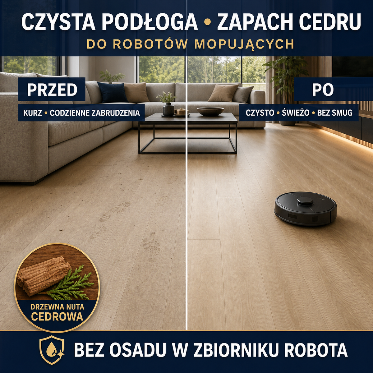 HYDROPROX płyn czyszczący do robotów mopujących- o zapachu cedrowym