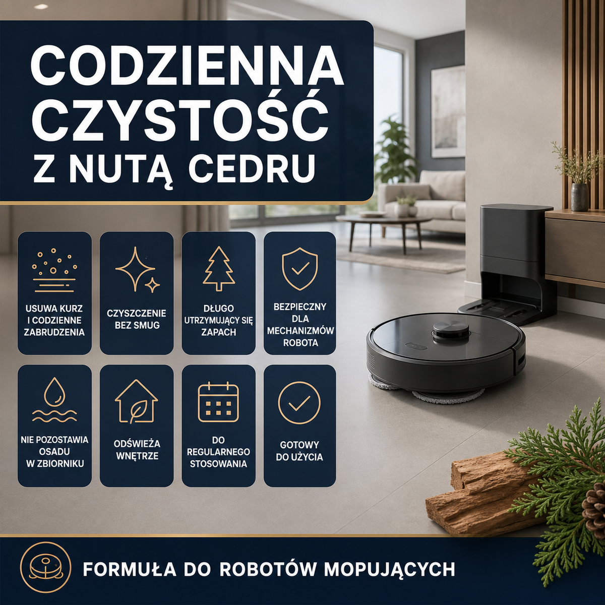 HYDROPROX płyn czyszczący do robotów mopujących- o zapachu cedrowym
