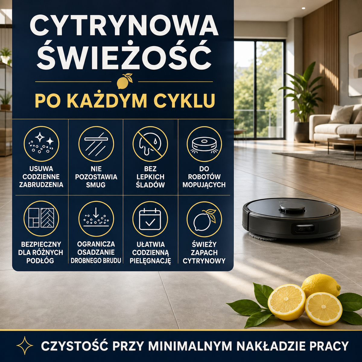 HYDROPROX płyn czyszczący do robotów mopujących- o zapachu cytrynowym