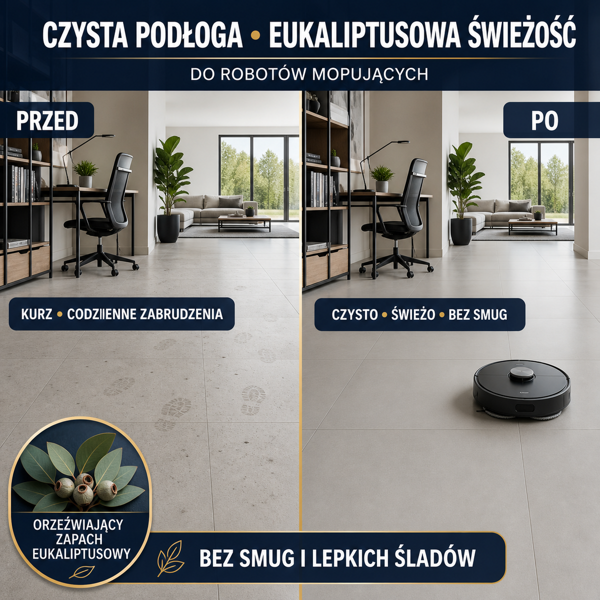 HYDROPROX płyn czyszczący do robotów mopujących- o zapachu eukaliptusowym