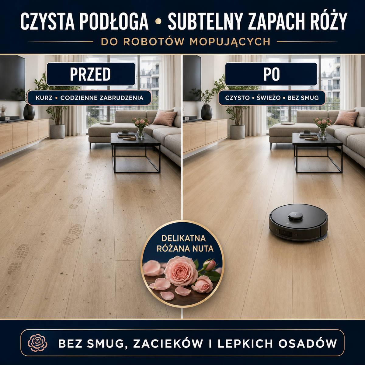 HYDROPROX płyn czyszczący do robotów mopujących- o zapachu różanym