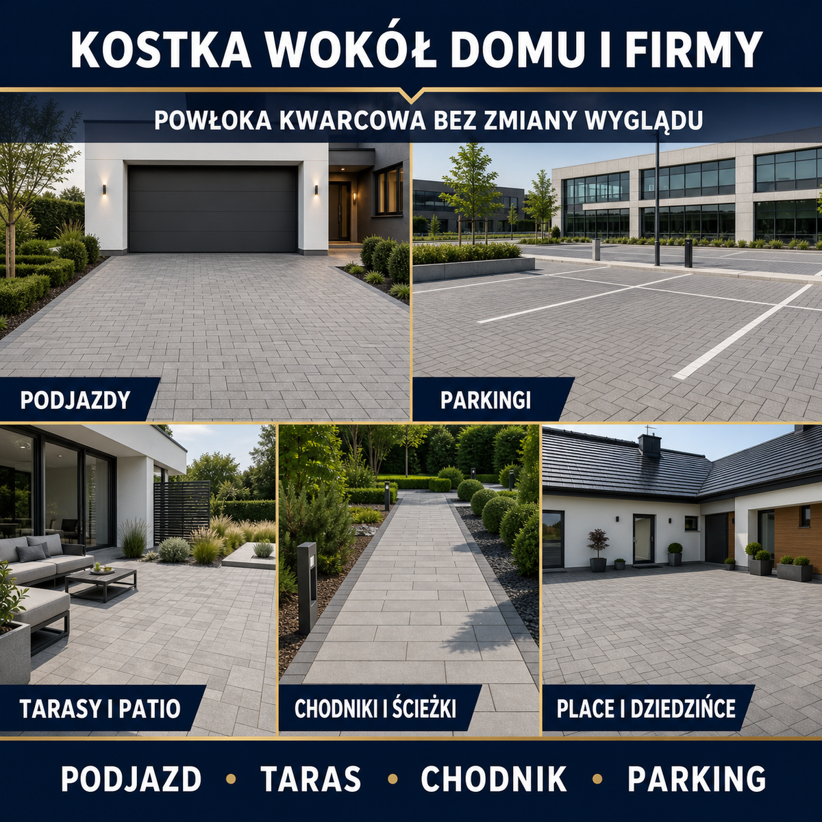 HYDROPROX powłoka kwarcowa kostka brukowa