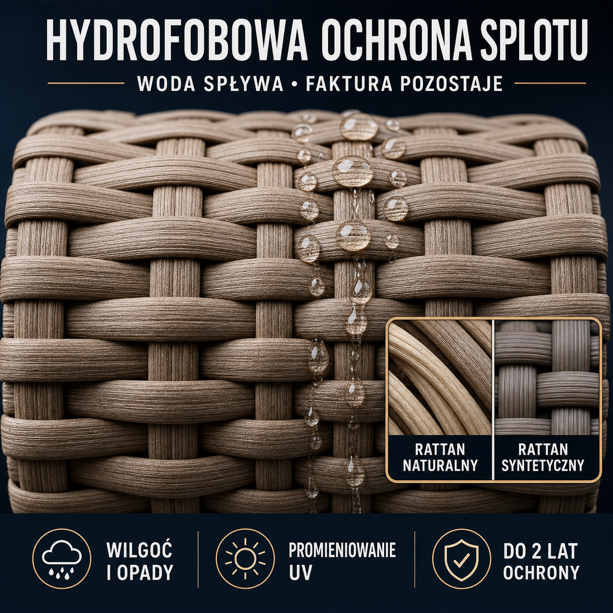HYDROPROX powłoka ochronna hydrofobowa rattan