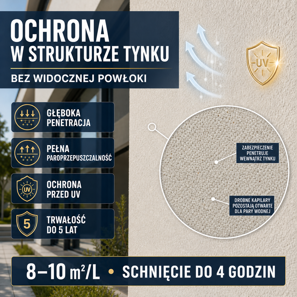 HYDROPROX powłoka ochronna mokry tynk elewacyjny