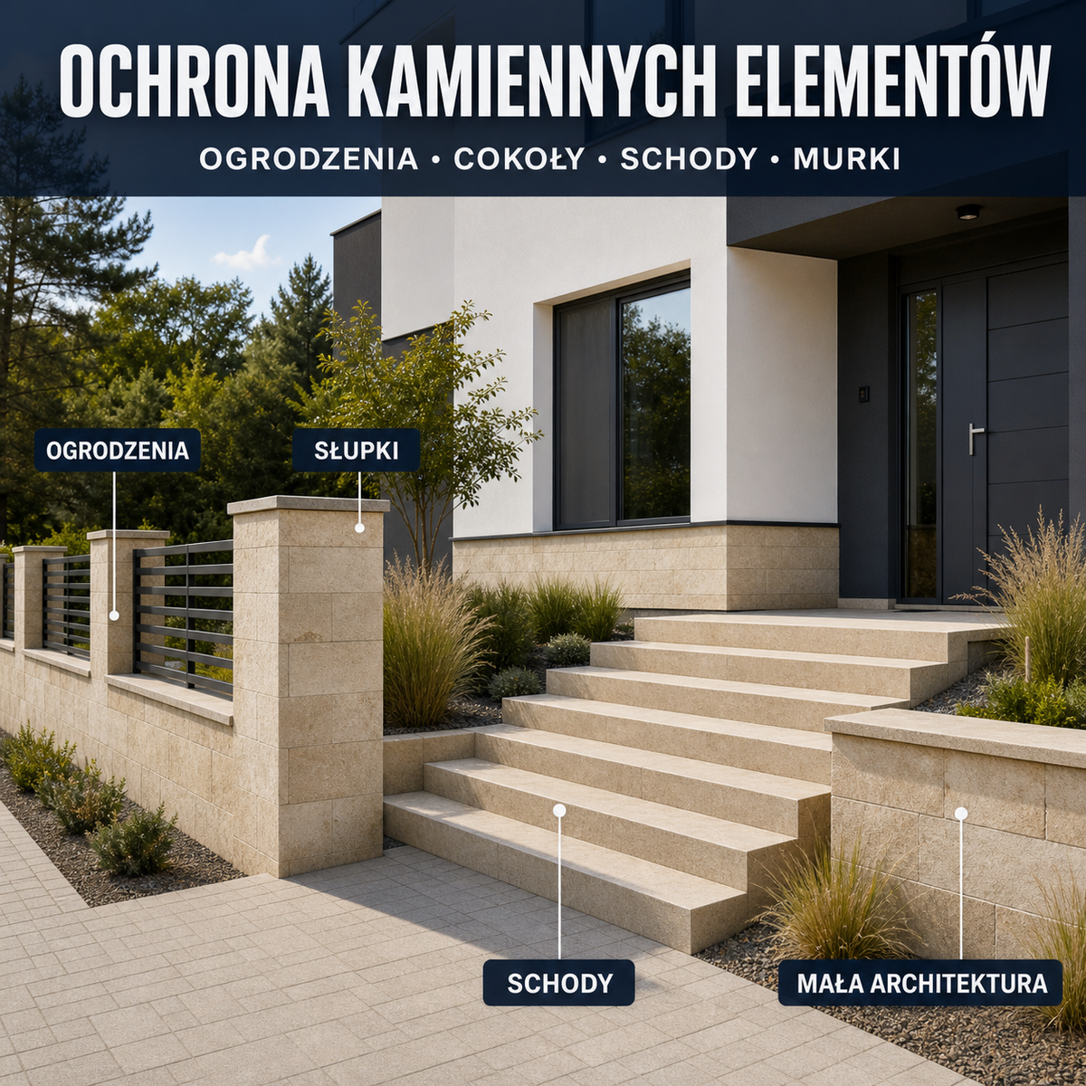 HYDROPROX powłoka ochronna ogrodzenie kamienne