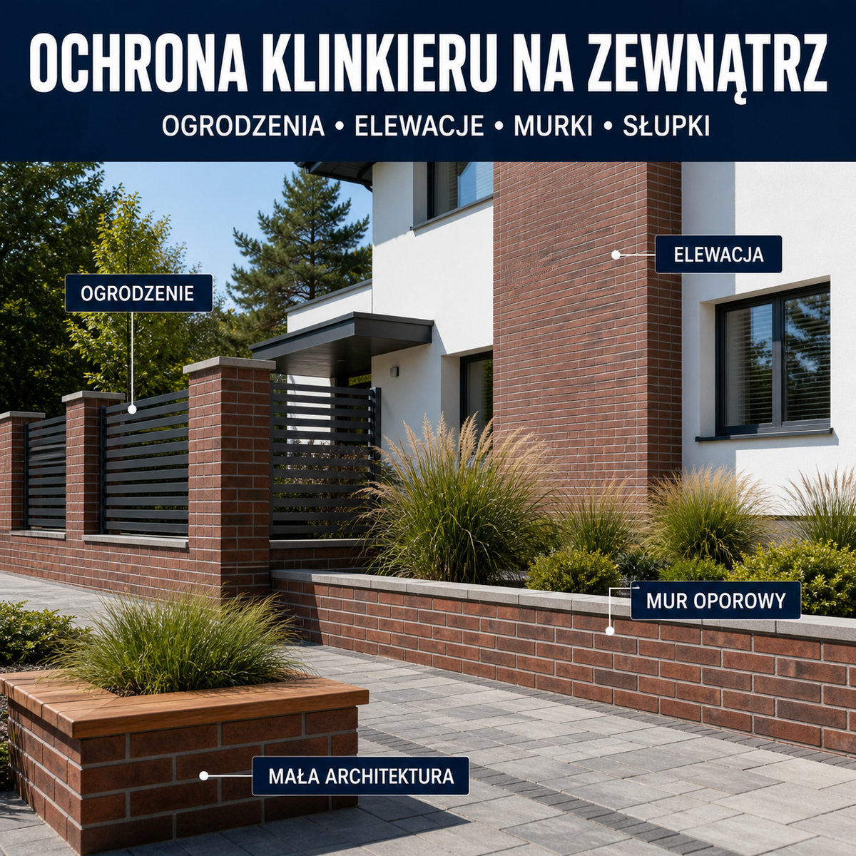 HYDROPROX powłoka ochronna ogrodzenie klinkierowe