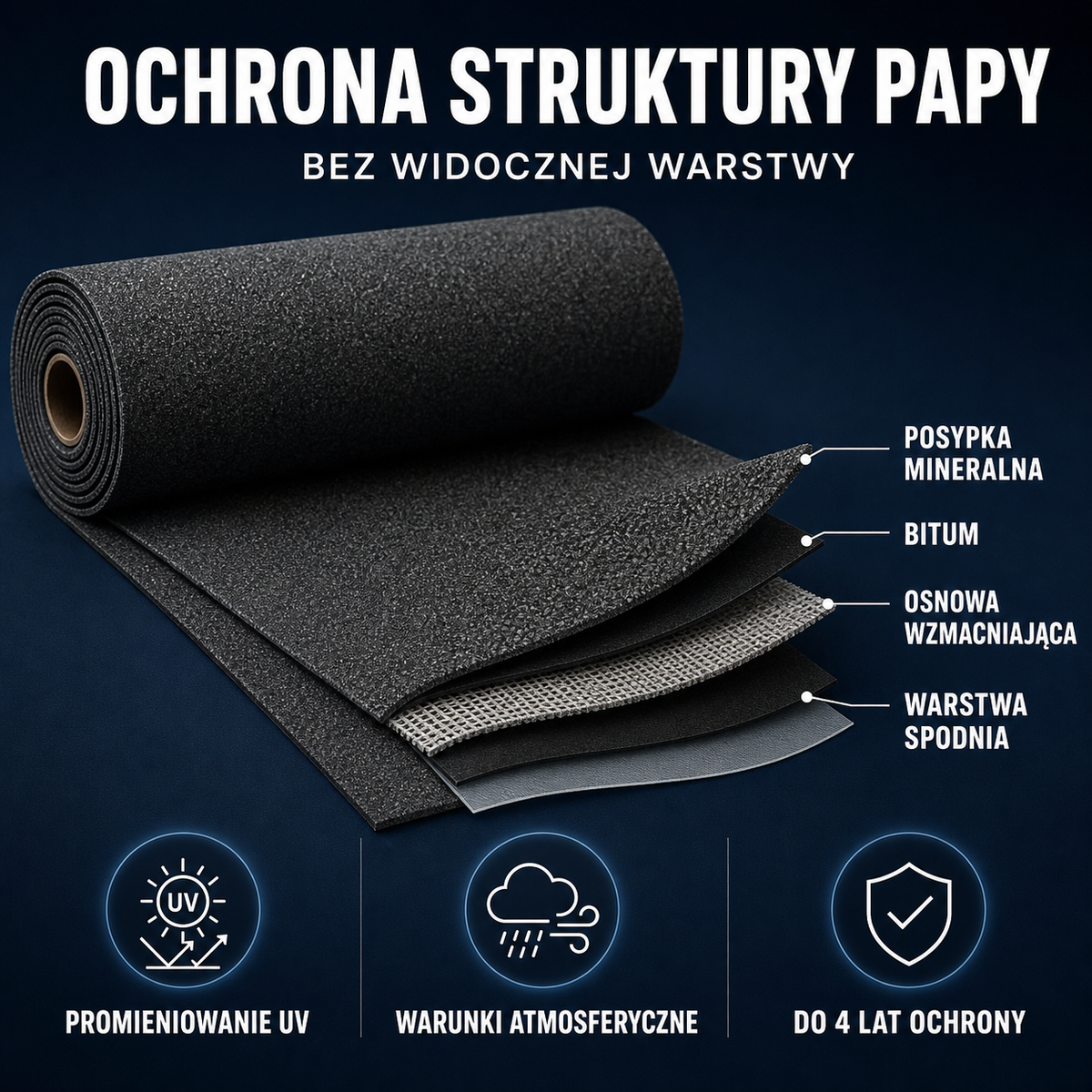 HYDROPROX powłoka ochronna papa bitumiczna