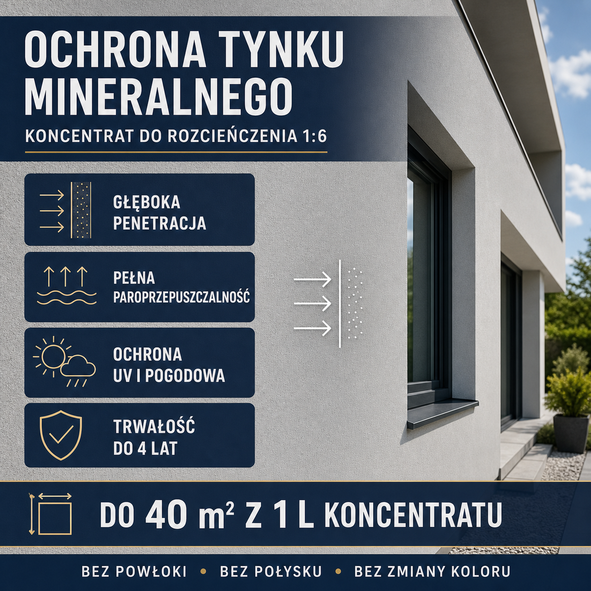 HYDROPROX powłoka ochronna tynk elewacyjny mineralny
