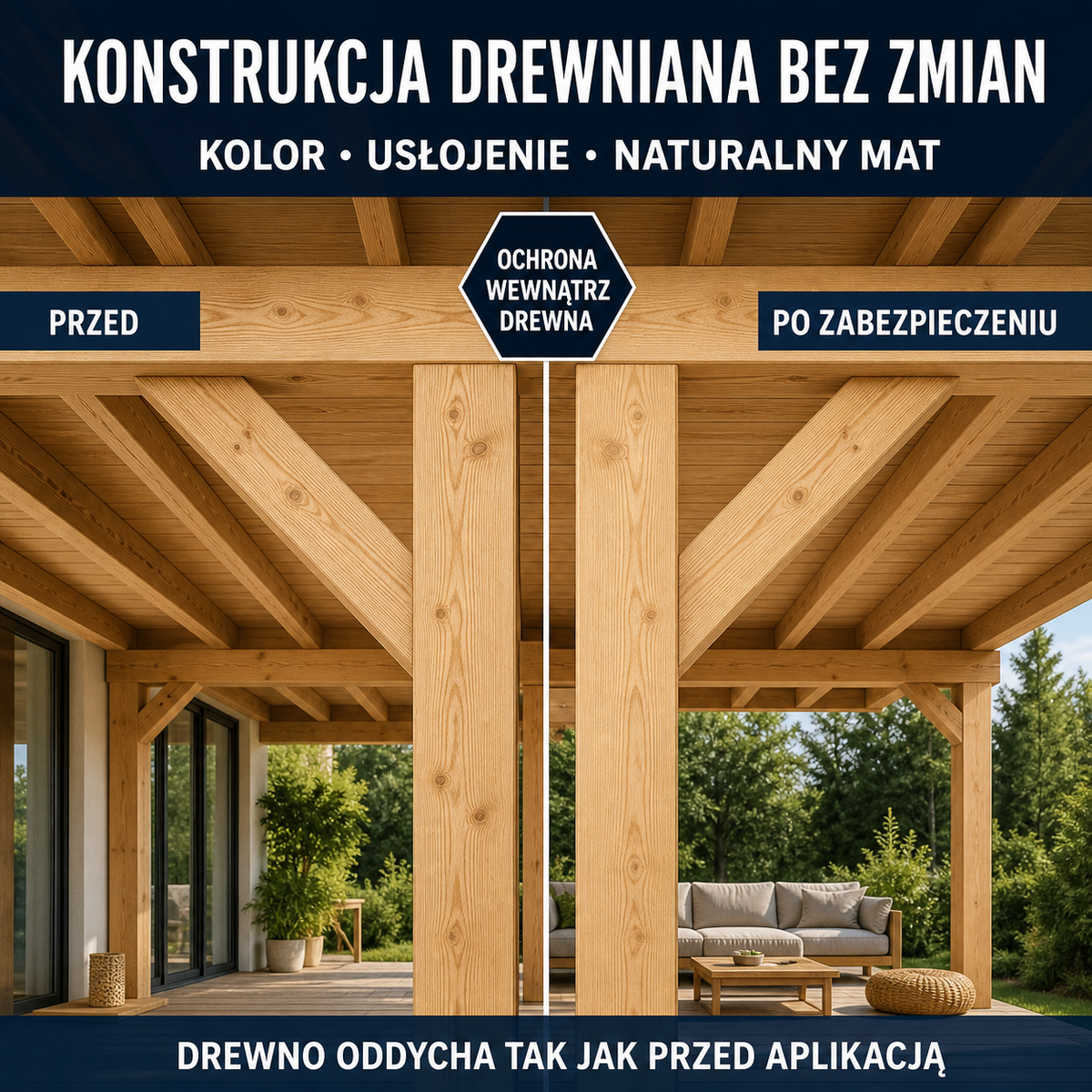 HYDROPROX powłoka polimerowa konstrukcje drewniane