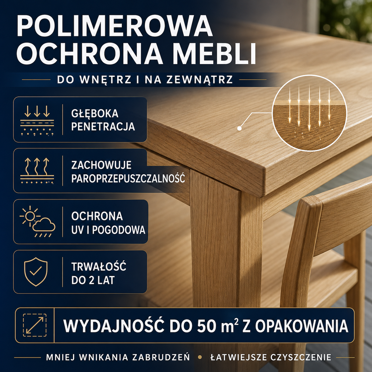 HYDROPROX powłoka polimerowa meble drewniane