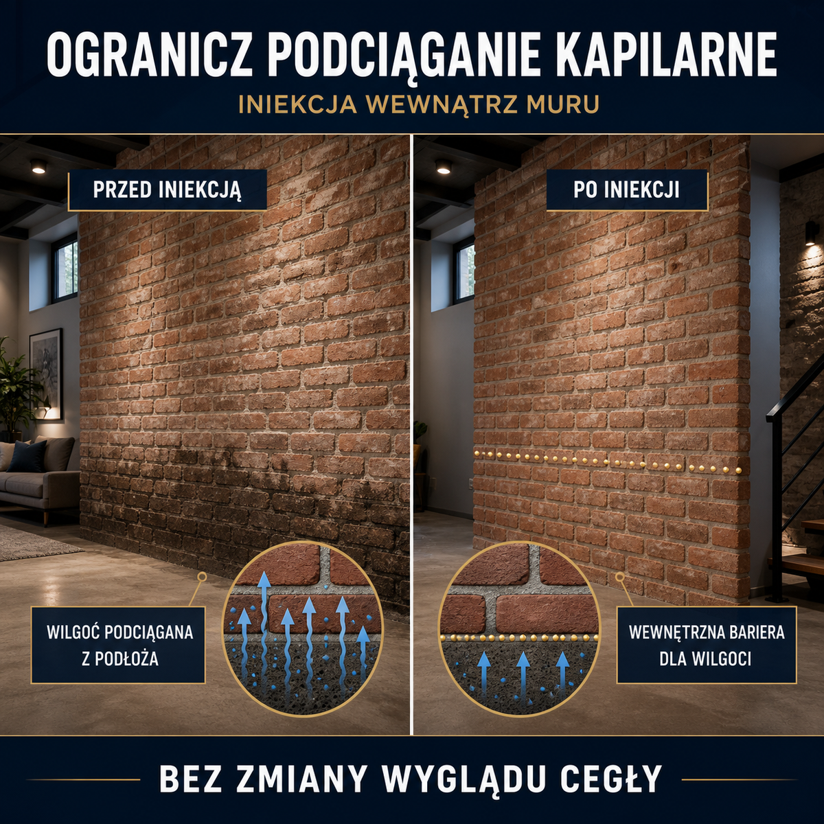 HYDROPROX preparat wchłanialny iniekcja stara cegła