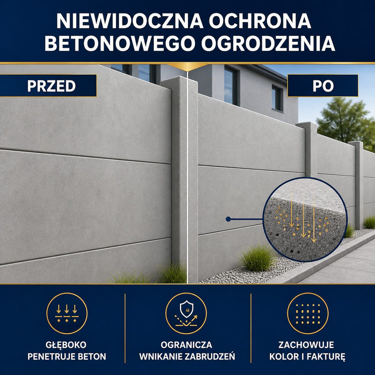 IZOMARK powłoka ochronna ogrodzenie betonowe