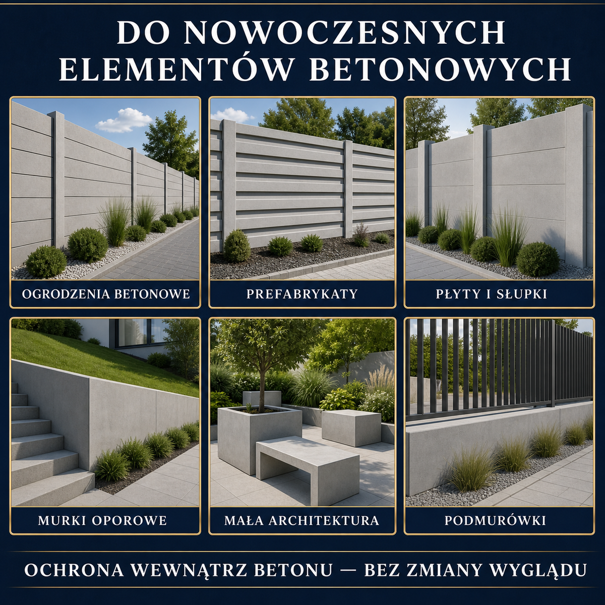 IZOMARK powłoka ochronna ogrodzenie betonowe