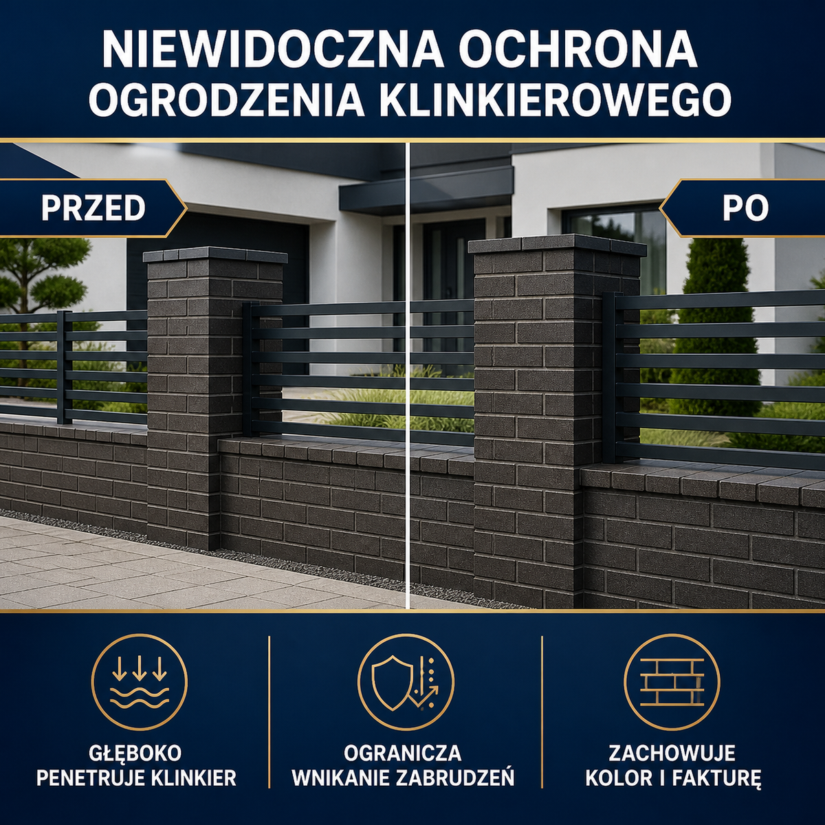 IZOMARK powłoka ochronna ogrodzenie klinkierowe