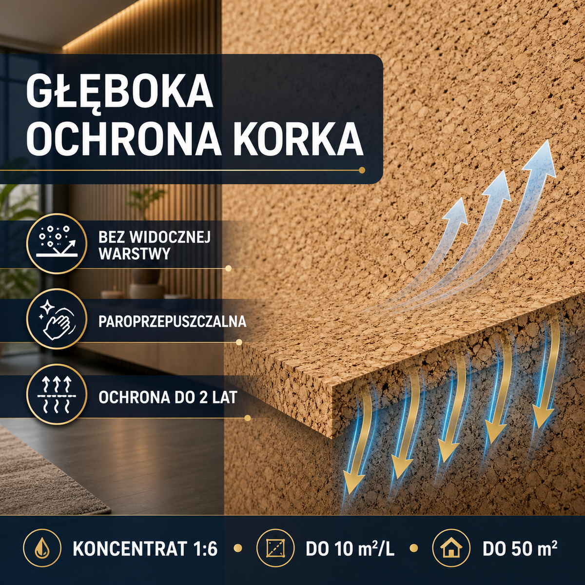 IZOMARK powłoka ochronna panele korkowe