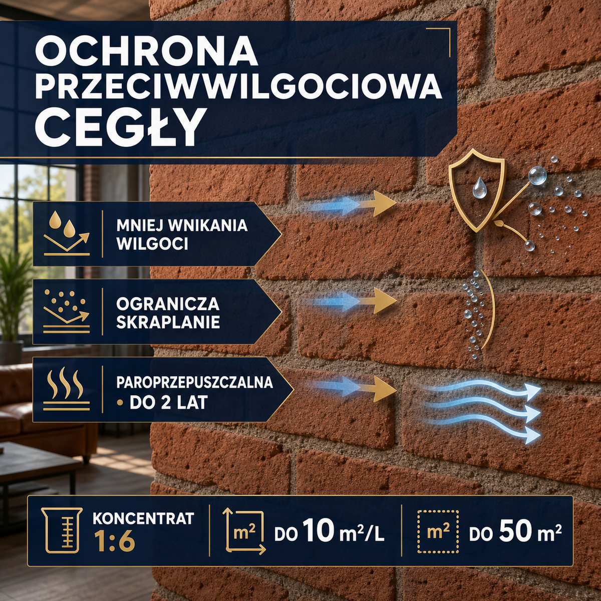 IZOMARK powłoka ochronna przeciwwilgociowa stara cegła